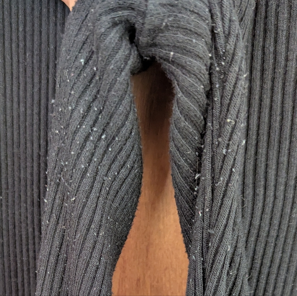 LESET Ali Drawstring Wide Leg Ribbed Pant - Large - Picture 5 of 7